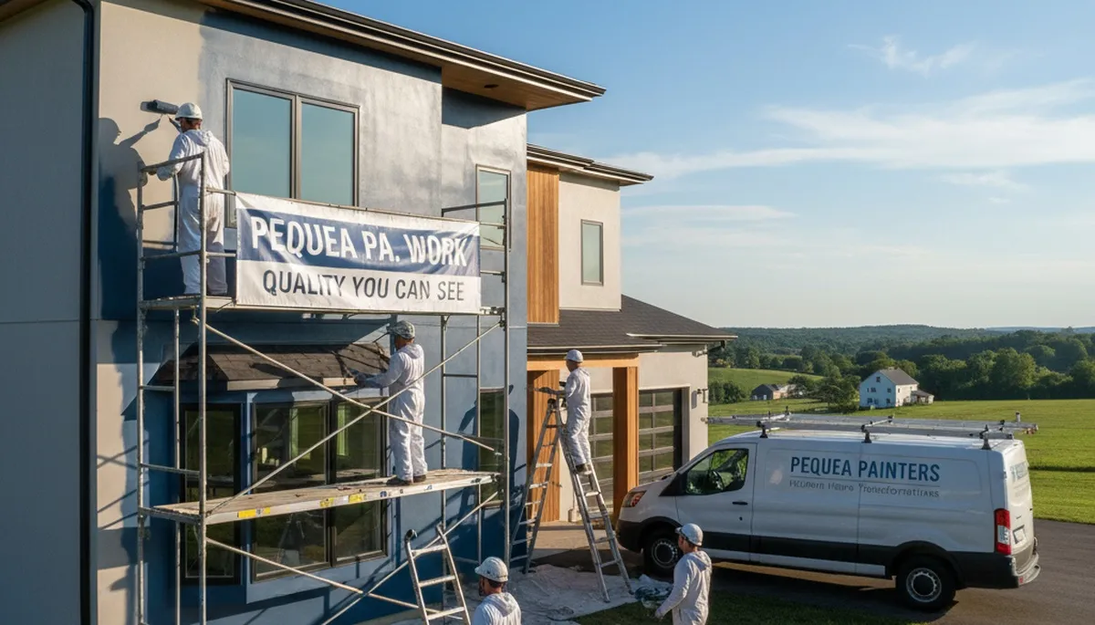 Lancaster, PA house painters preparing a home exterior for professional painting